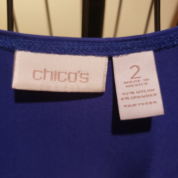 Chicos Travelers Blue Tank - Picture 2 of 2